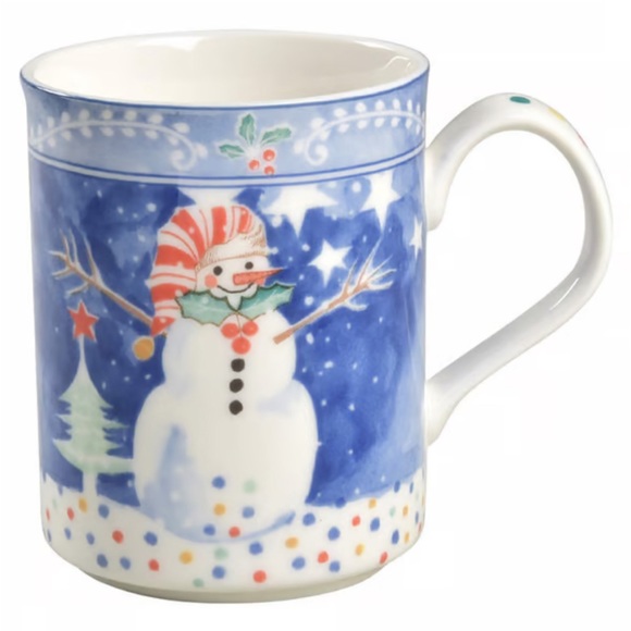 Set of 4 Noritake Epoch Mr Snowman Christmas Winter Holiday Mugs Coffee Cups - Picture 8 of 16
